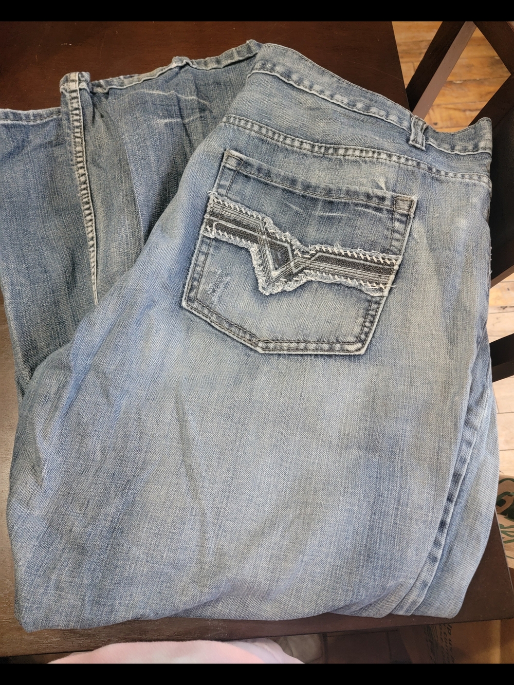 Route 66 Light Blue Men's Bootcut Jeans with Embroidered Back Pocket